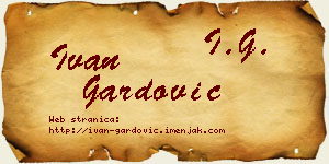 Ivan Gardović vizit kartica